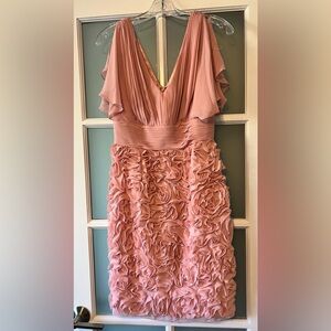 New JS Collections Flower Soutache Chiffon Empire Waist Dress blush sz 4